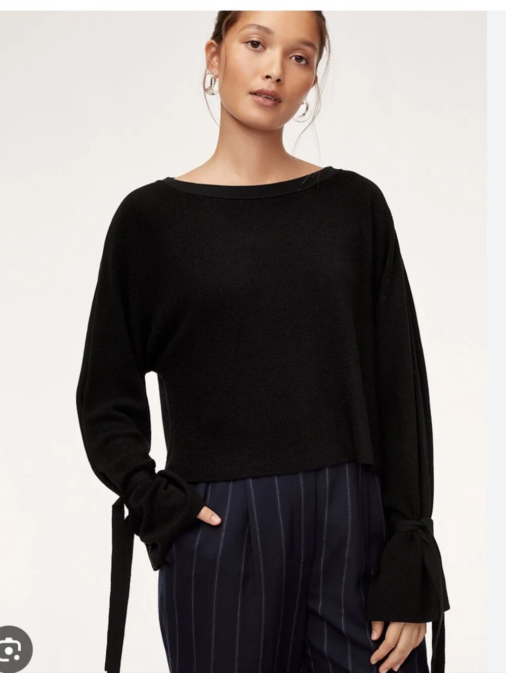 Aritzia Emmy Sweater Tie Sleeves
